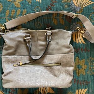 Moda Luxe London Two-Tone Satchel Bag